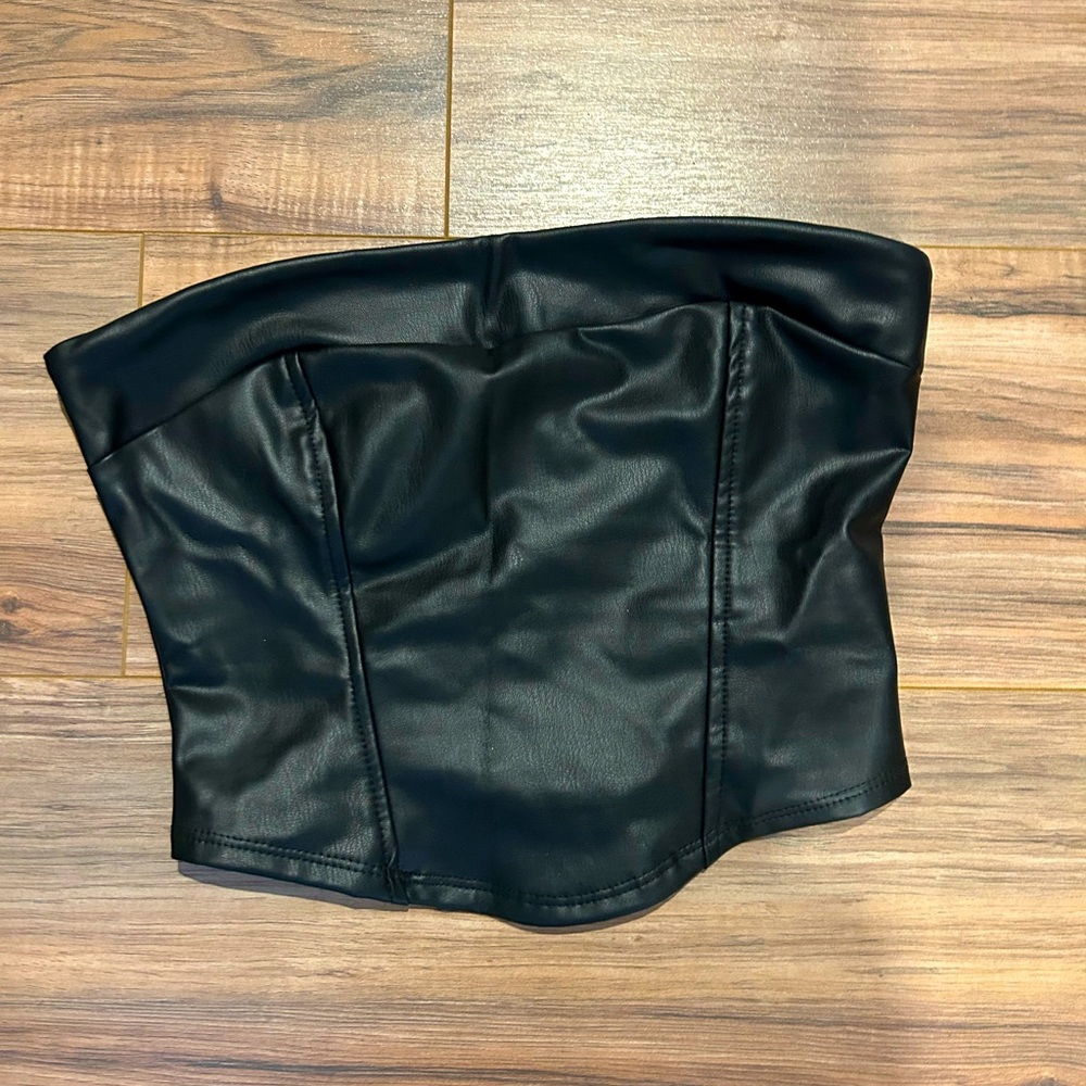 Leather tube top. Great for concerts. Size small.